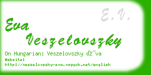 eva veszelovszky business card